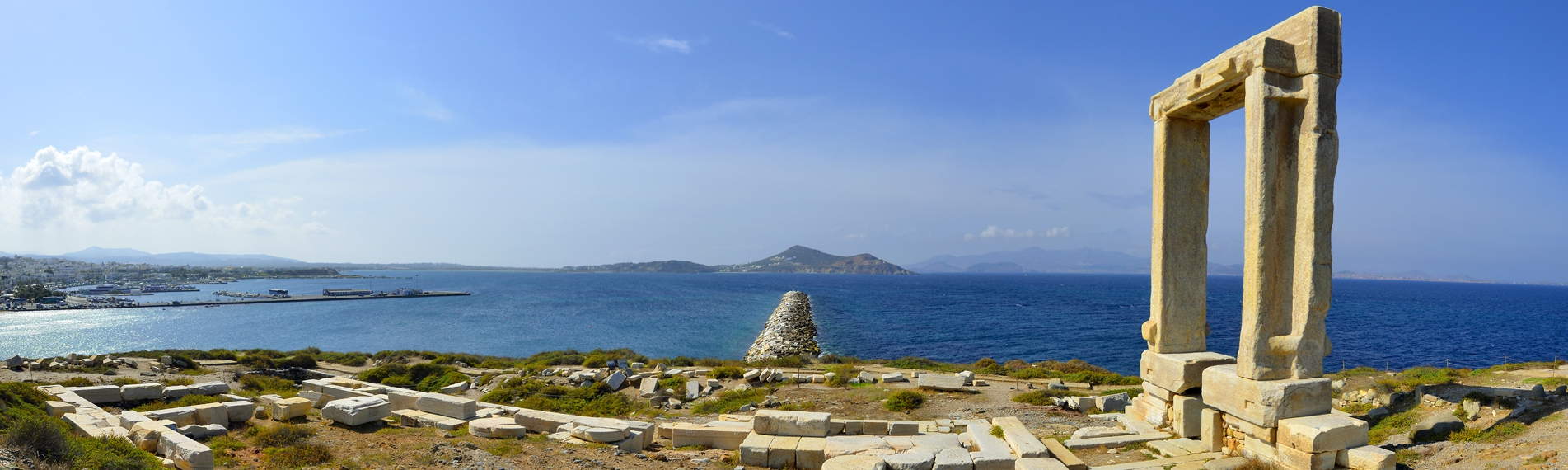 Panorama di Portara, Naxos, Grecia