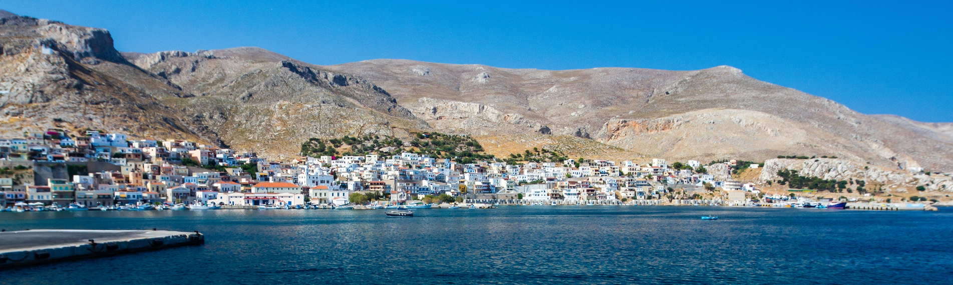 Vista di Kalymnos, isola del Dodecaneso