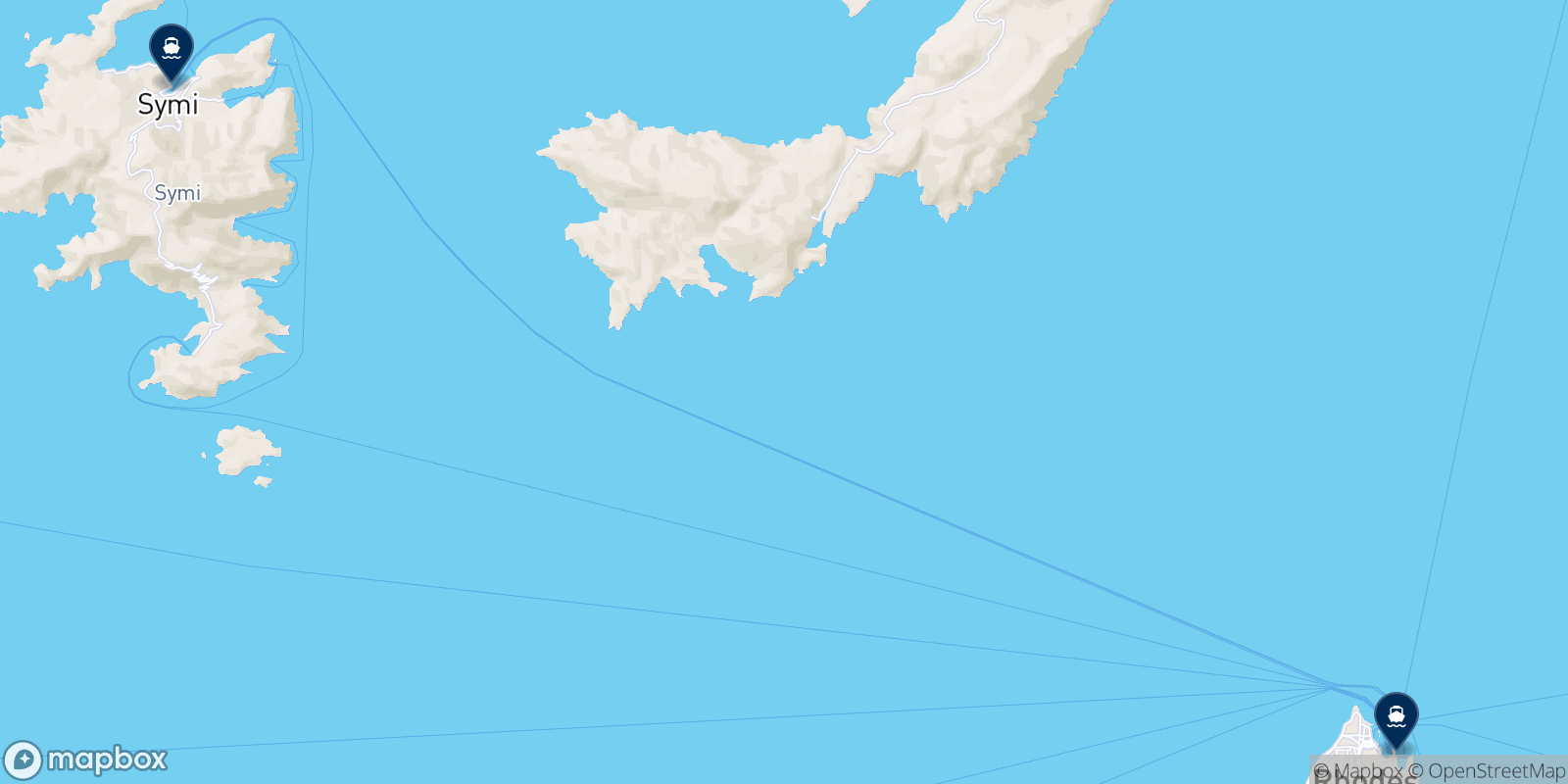 Mappa delle destinazioni Sebeco Lines N.e.