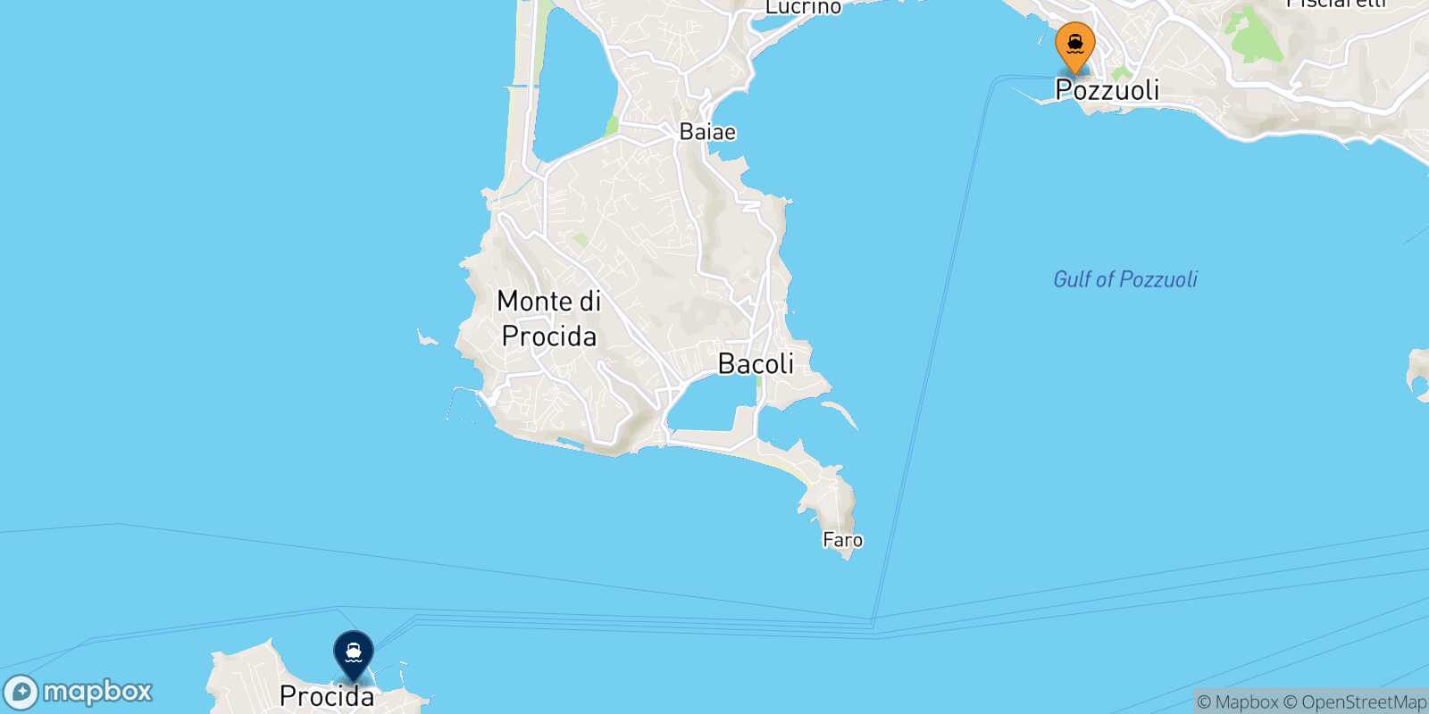Mappa della rotta Casamicciola (Ischia) Procida