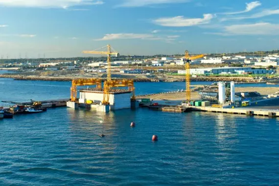 Panorama del porto di Civitavecchia