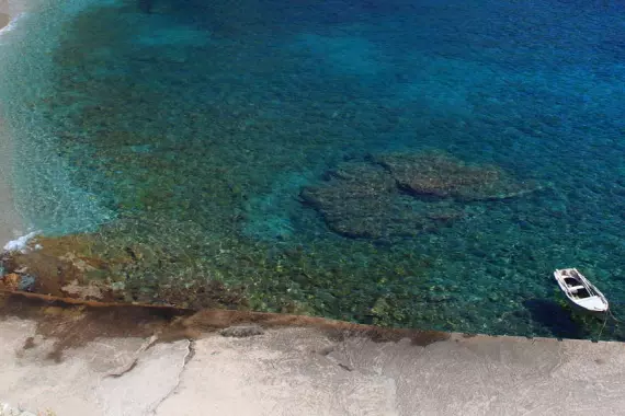 Panorama a Folegandros nelle isole Cicladi in Grecia