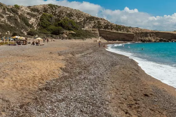 Isola di Fourni: spiaggia sabbiosa e mare cristallino