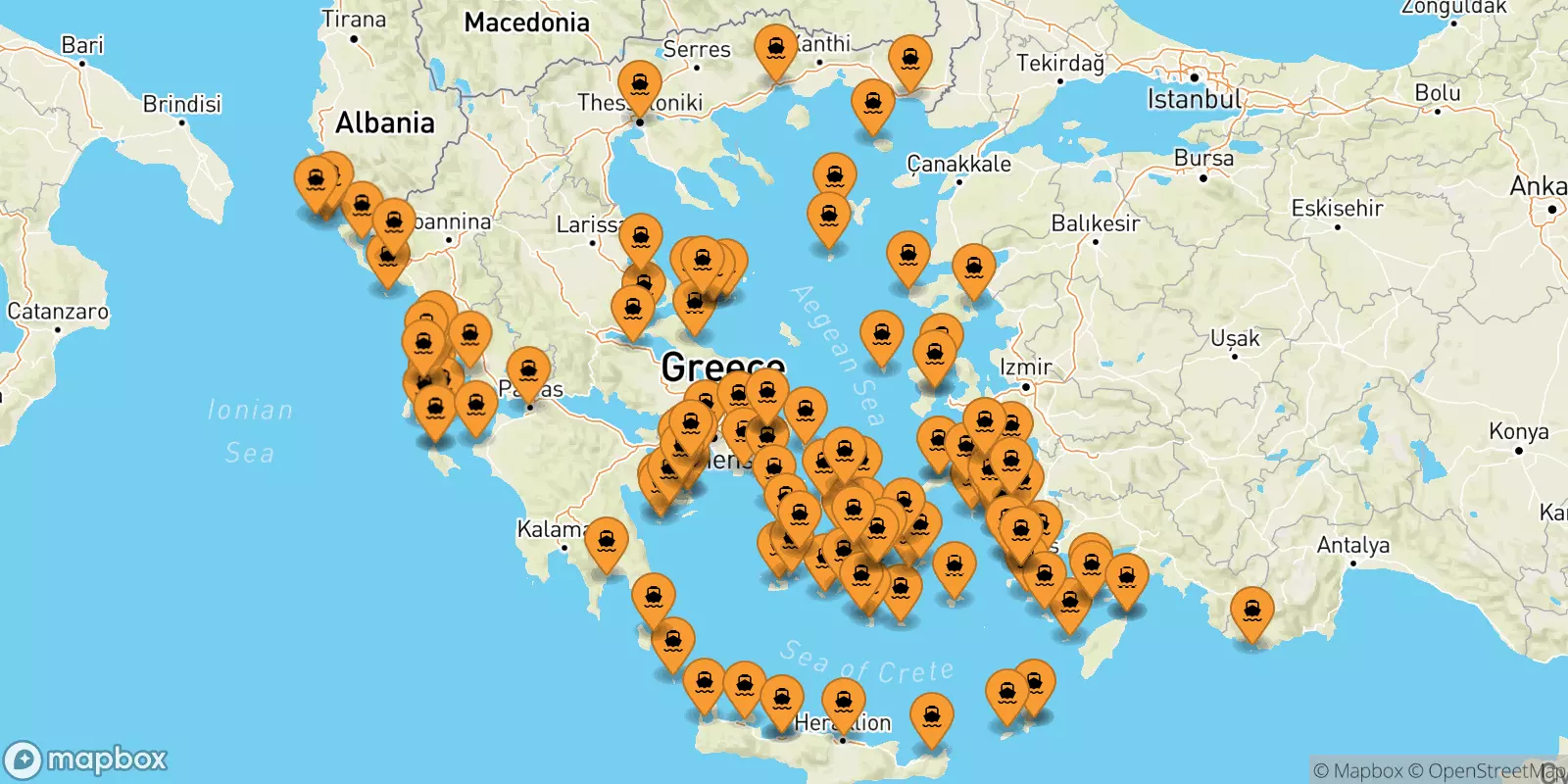 Traghetti dalla Grecia per la Grecia