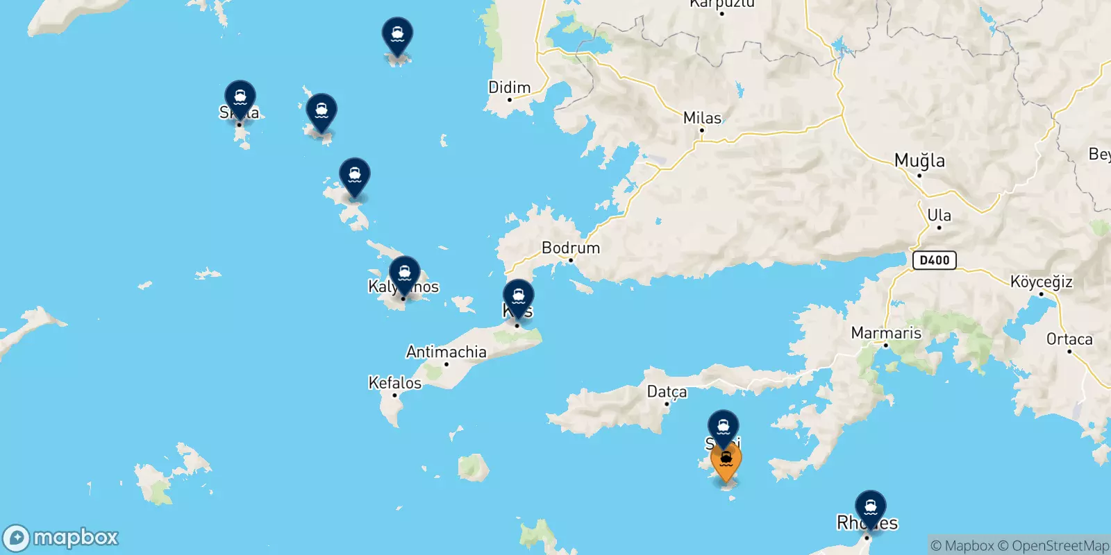 Traghetti da Panormitis (Symi)