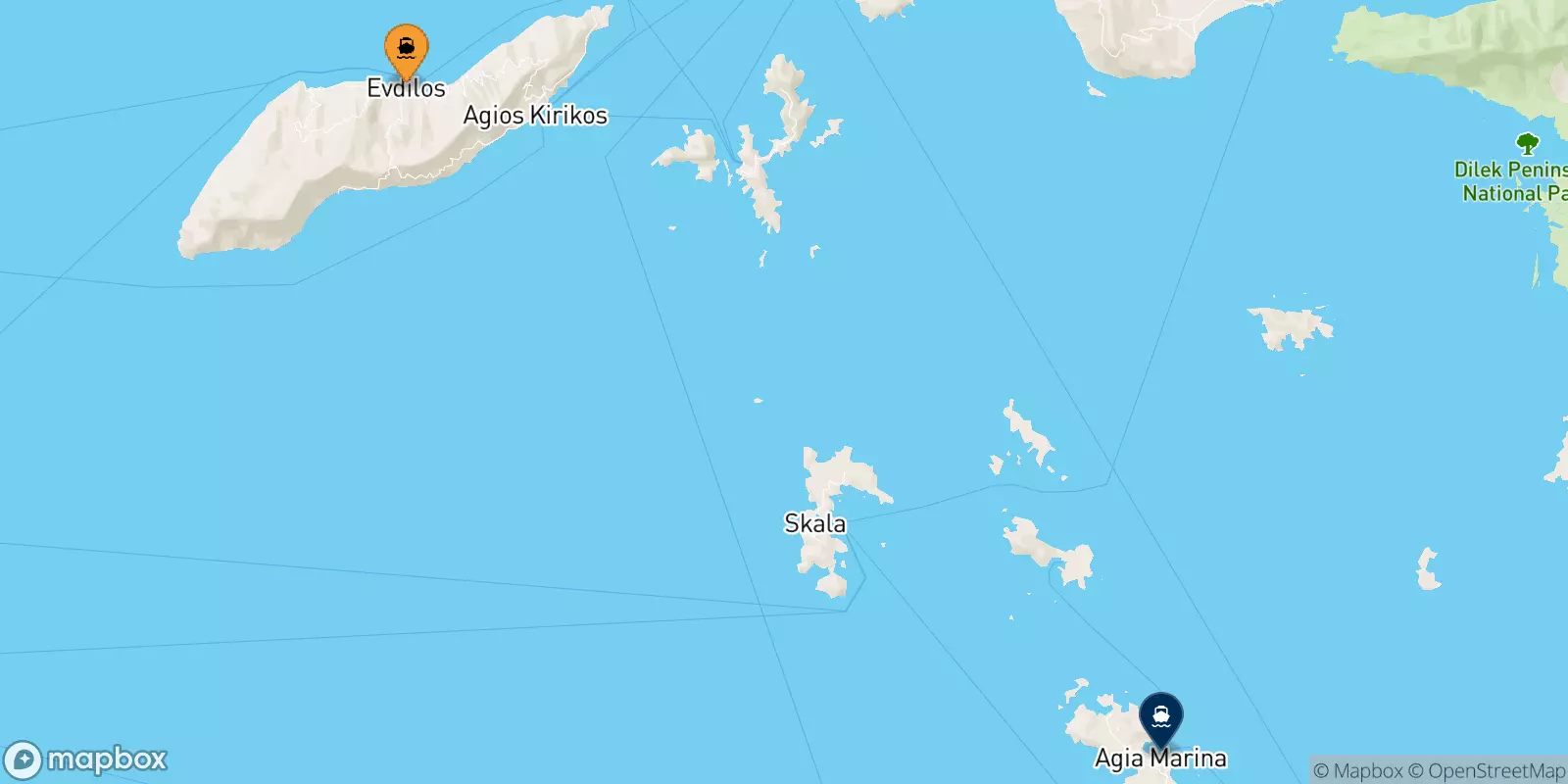 Traghetti da Agios Kirikos (Ikaria) per Leros