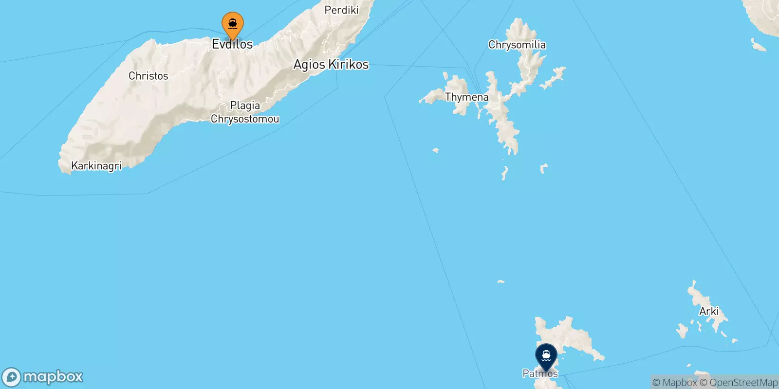 Traghetti da Agios Kirikos (Ikaria) per Patmos