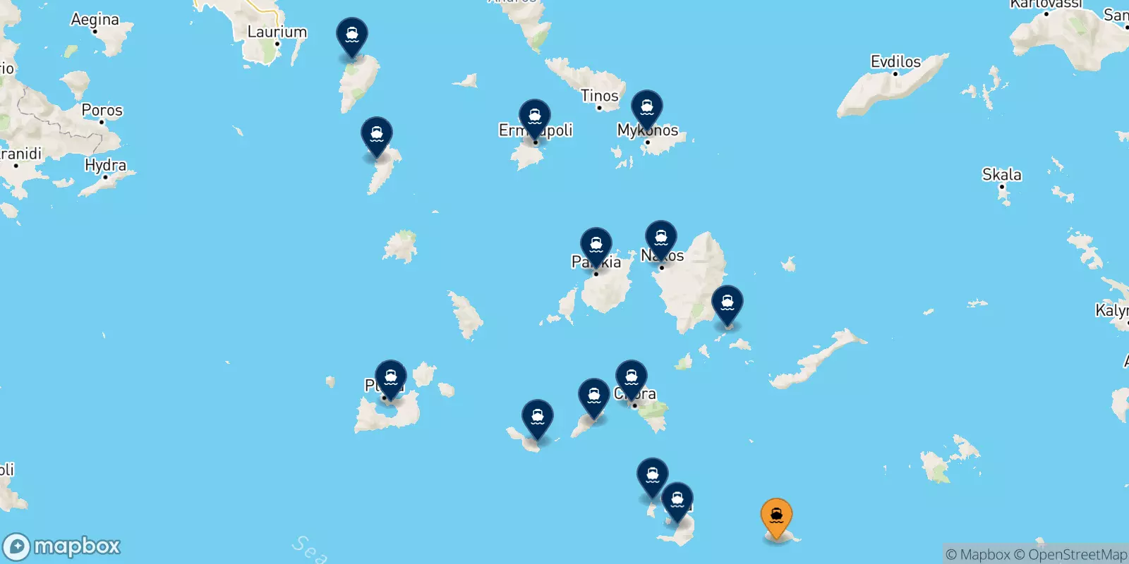 Traghetti da Anafi per le Isole Cicladi