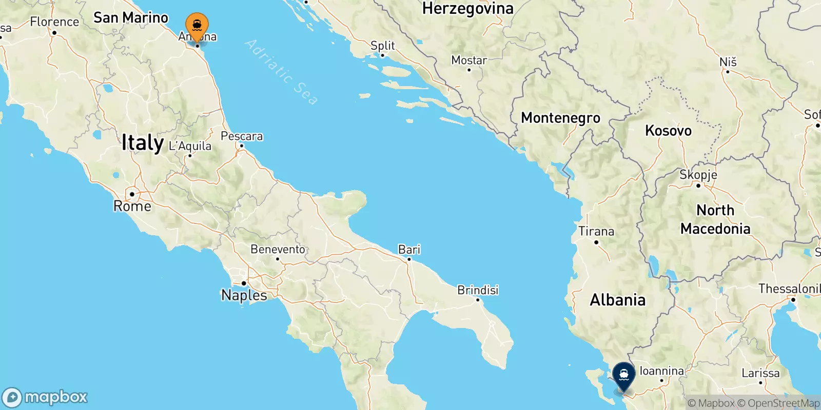 Traghetti da Ancona per Igoumenitsa