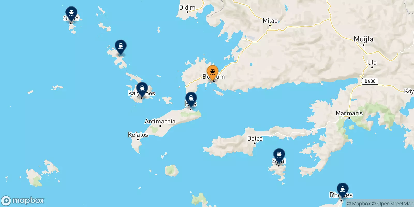 Traghetti da Bodrum per la Grecia