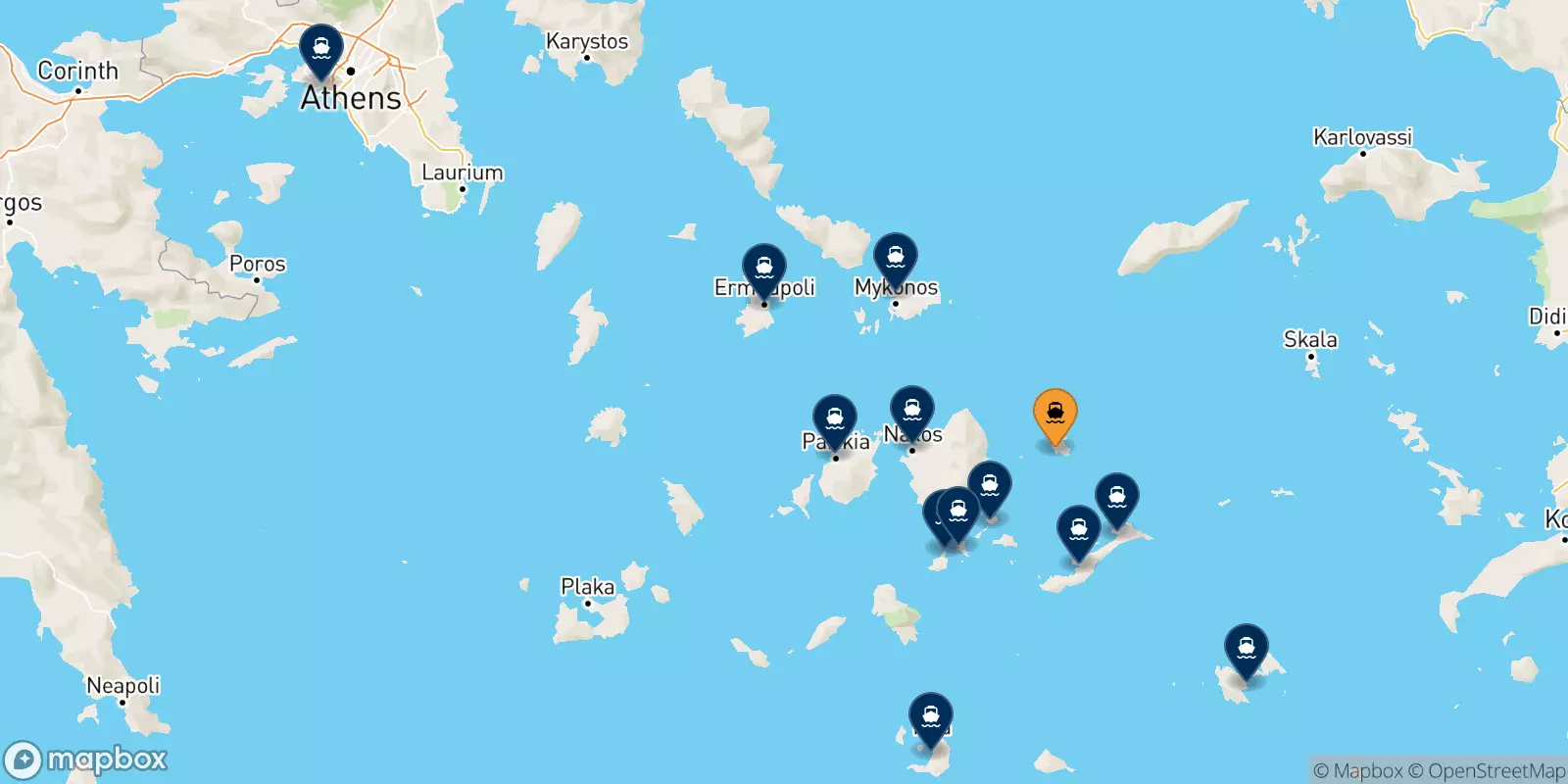 Traghetti da Donoussa per la Grecia