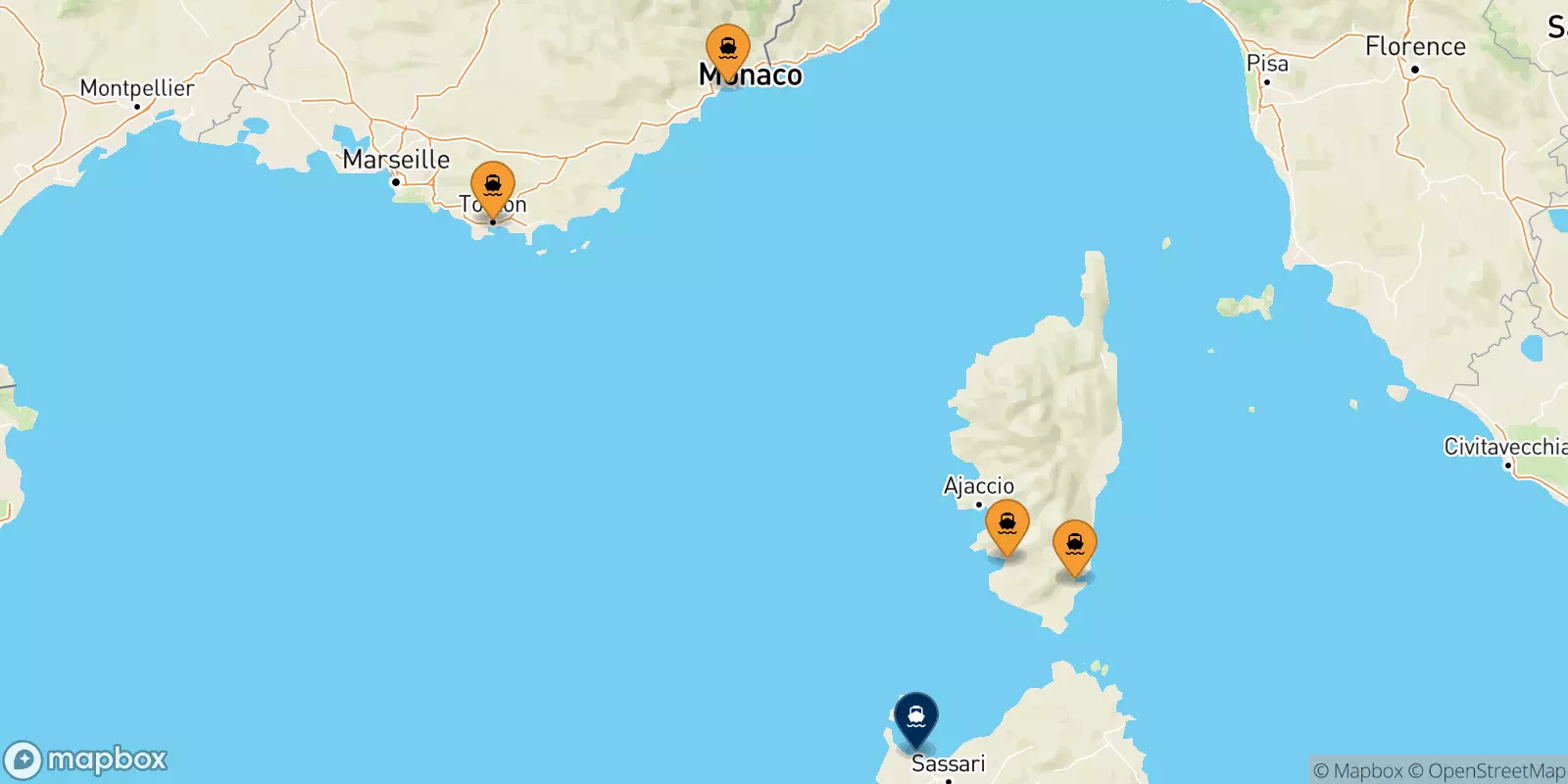 Traghetti dalla Francia per Porto Torres