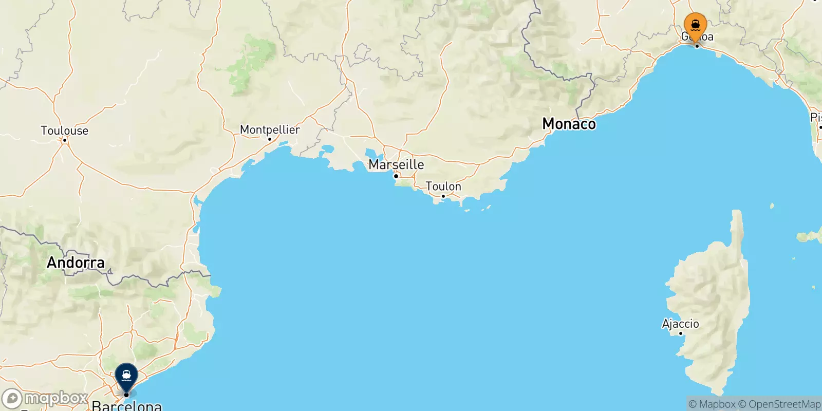 Traghetti da Genova per Barcellona