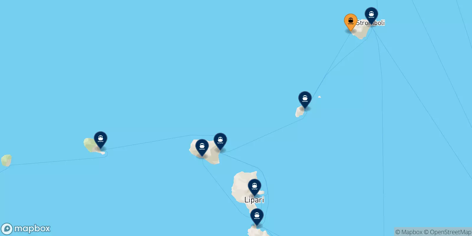 Traghetti da Ginostra (Stromboli) per le Isole Eolie