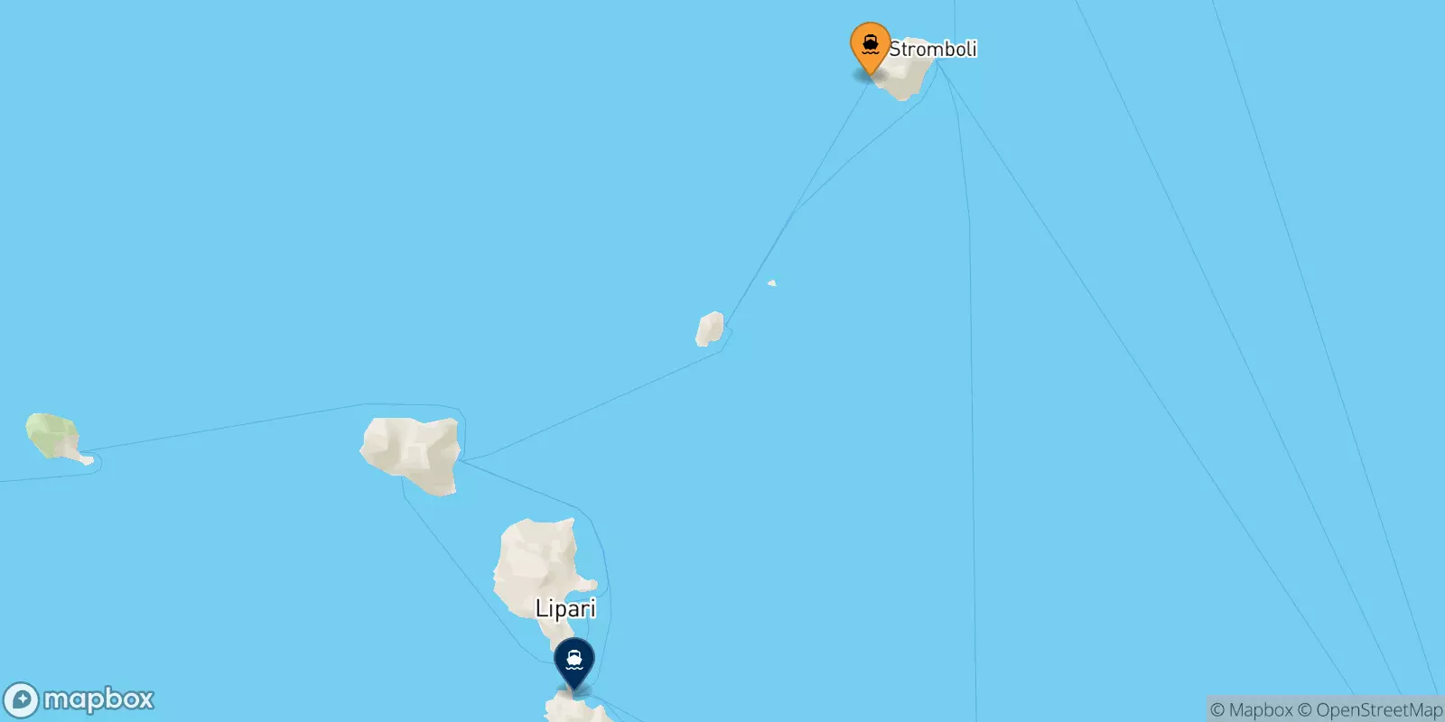 Traghetti da Ginostra (Stromboli) per Vulcano