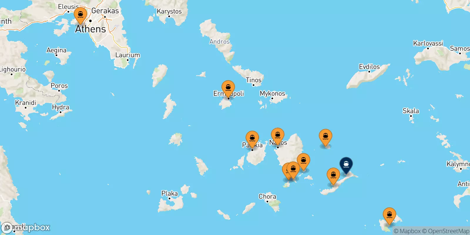 Traghetti dalla Grecia per Aegiali (Amorgos)