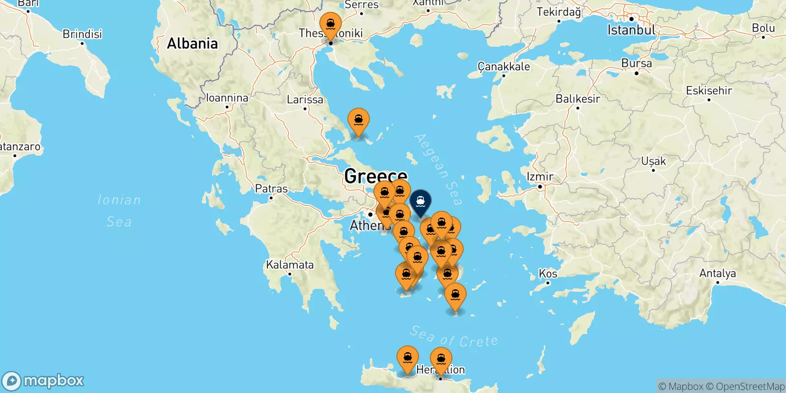 Traghetti dalla Grecia per Andros