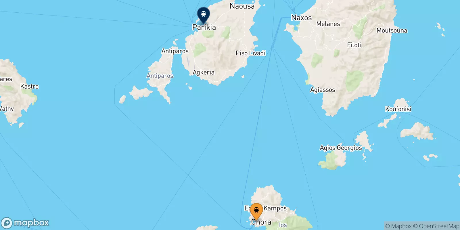 Traghetti da Ios per Paros