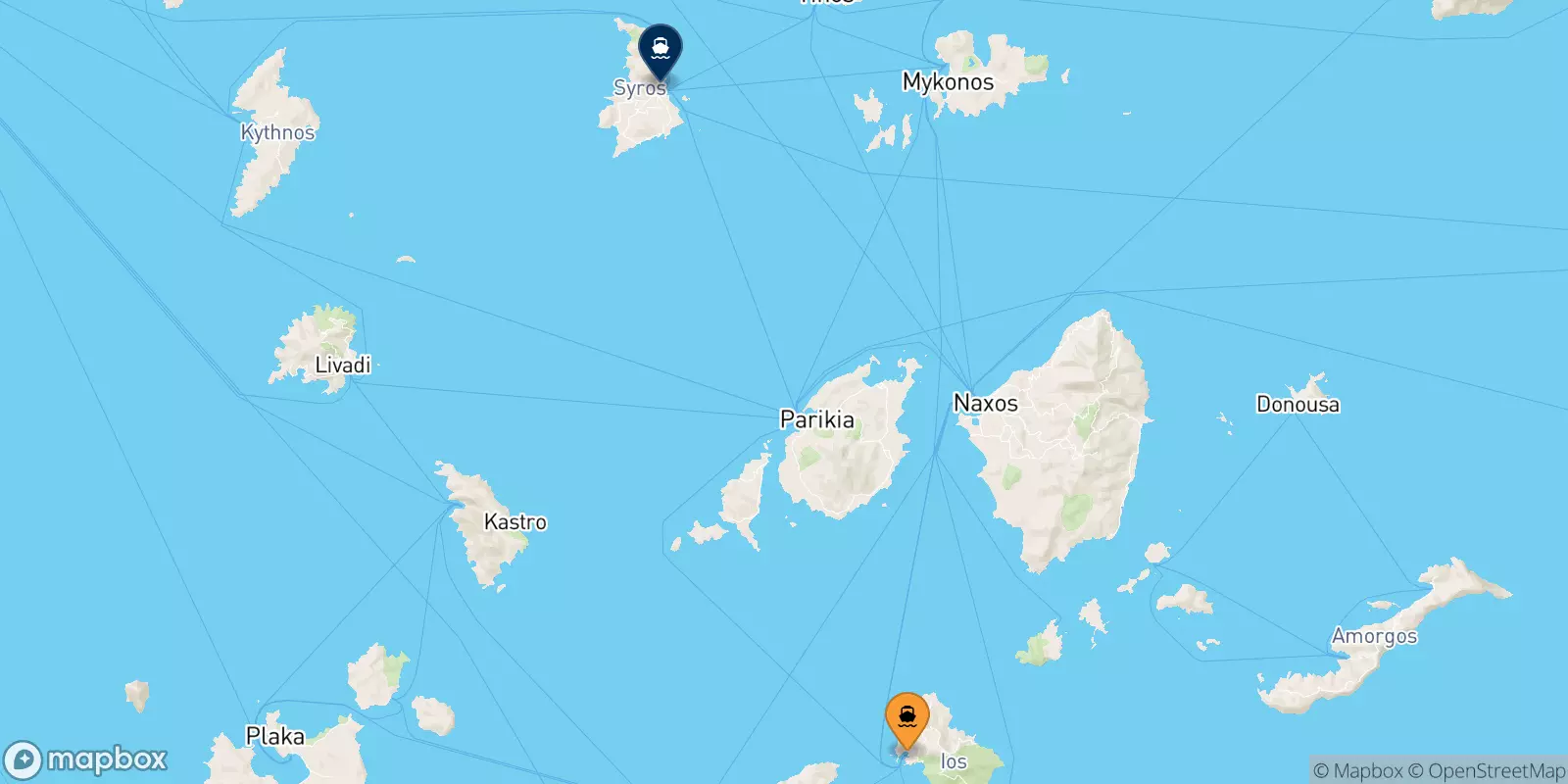 Traghetti da Ios per Syros