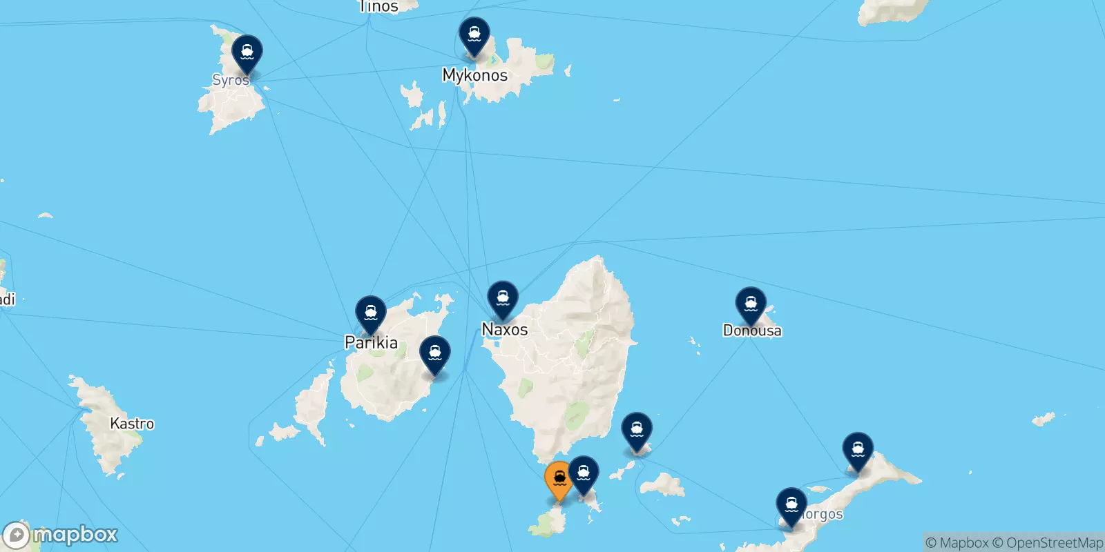 Traghetti da Iraklia per le Isole Cicladi