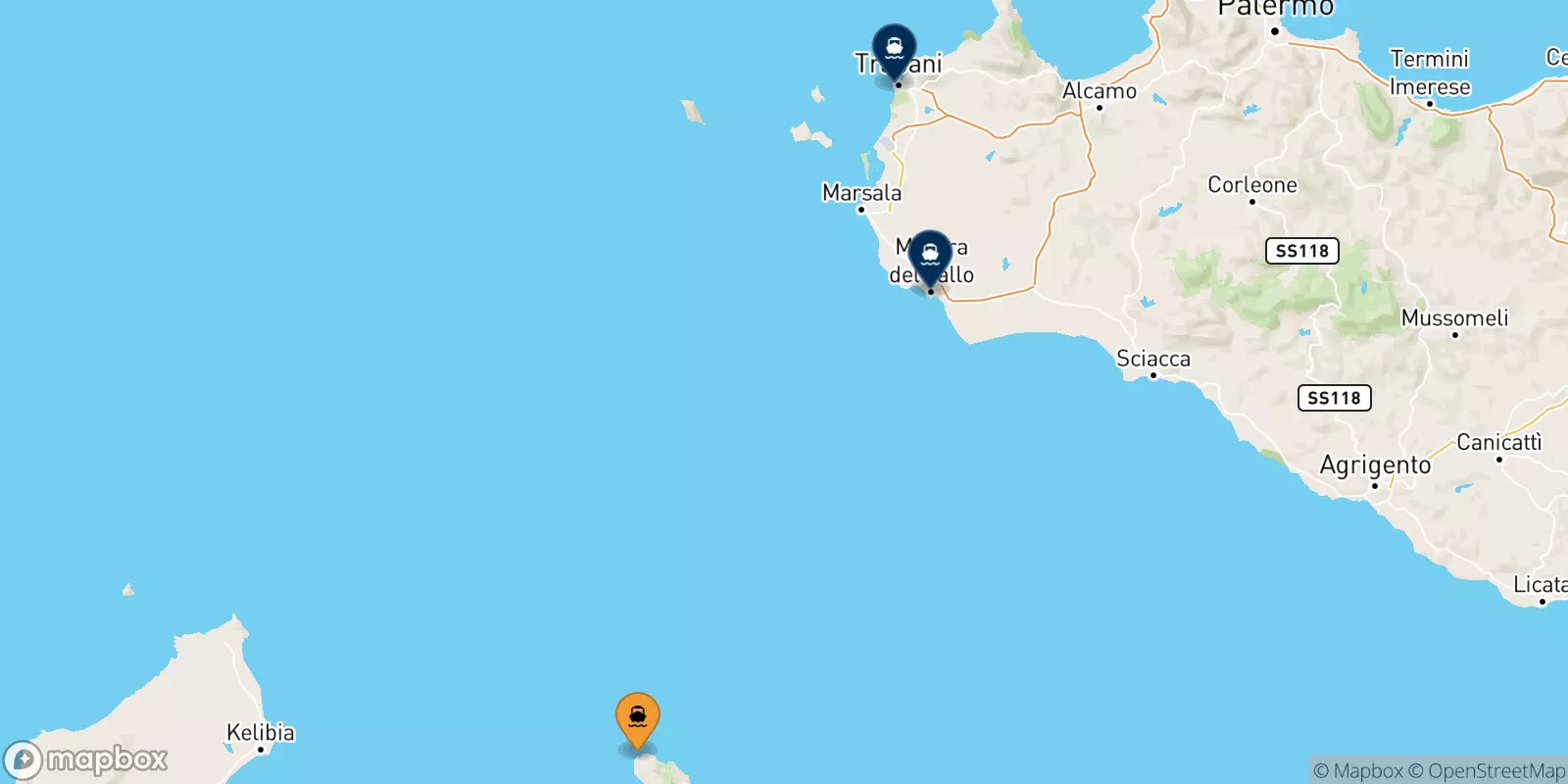 Traghetti dall'Isola Di Pantelleria per l'Italia