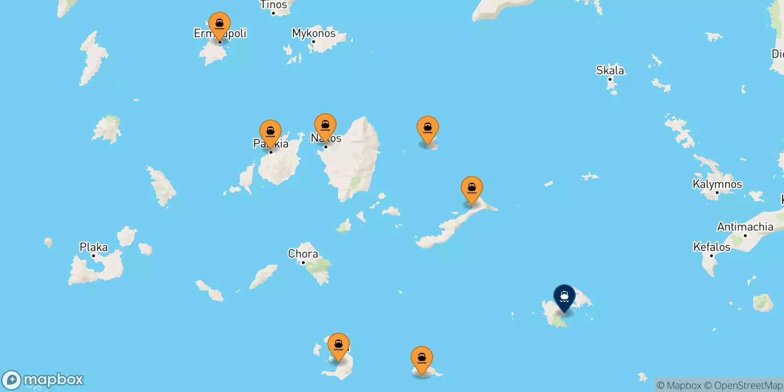 Traghetti dalle Isole Cicladi per Astypalea