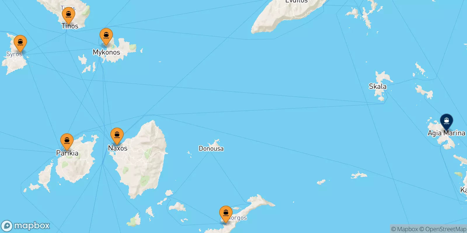 Traghetti dalle Isole Cicladi per Leros