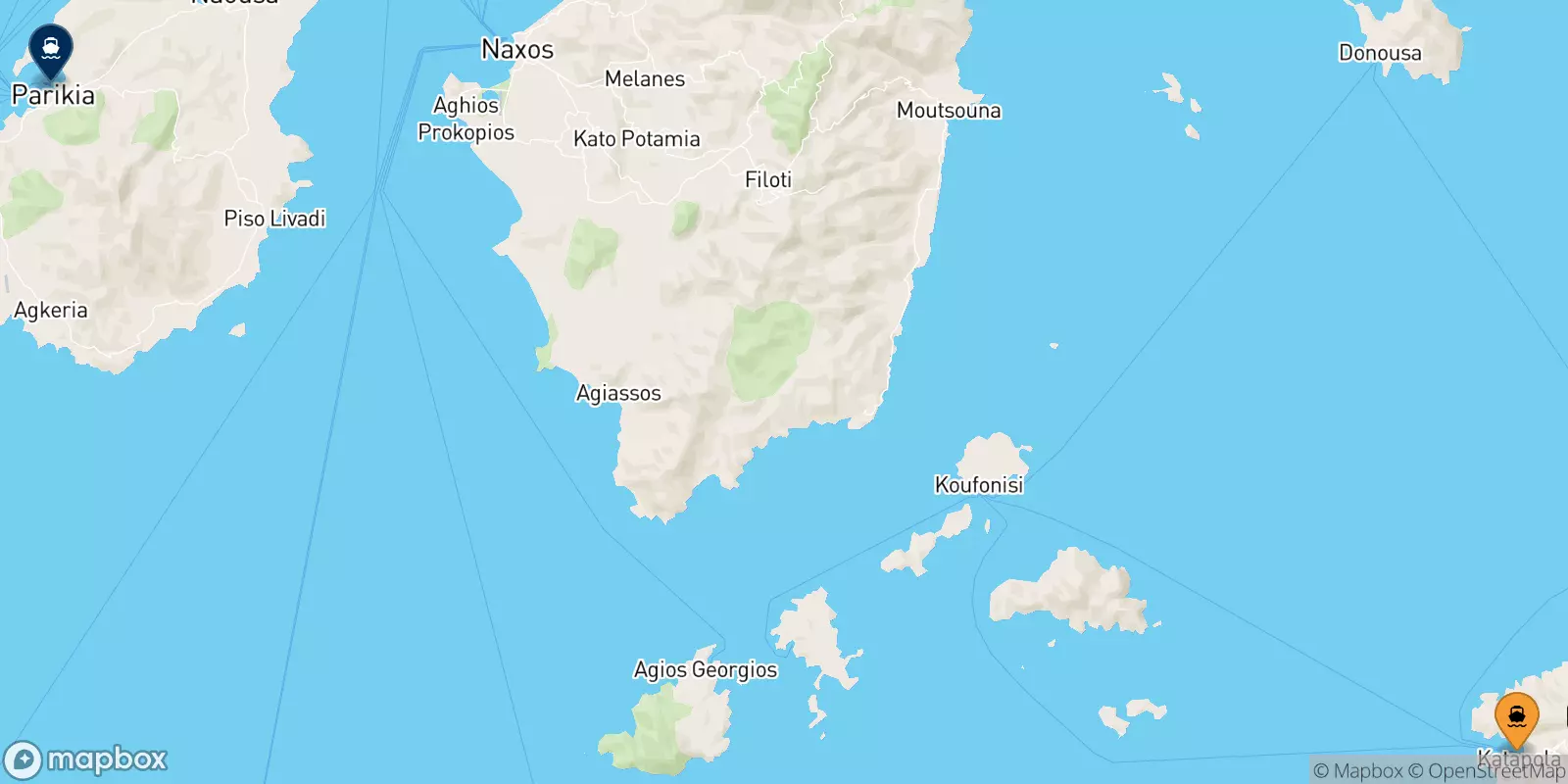 Traghetti da Katapola (Amorgos) per Paros