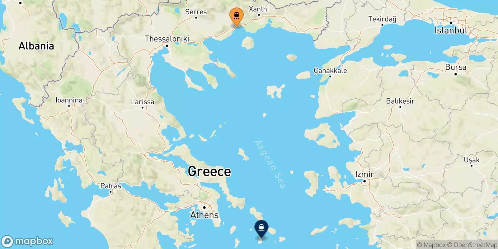 Traghetti da Kavala per Syros