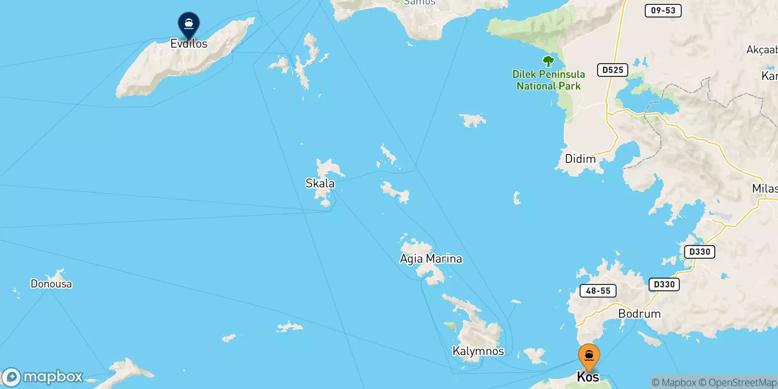 Traghetti da Kos per Agios Kirikos (Ikaria)