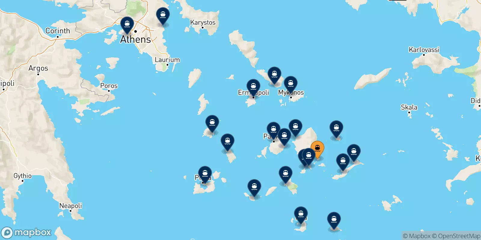 Traghetti da Koufonissi per la Grecia