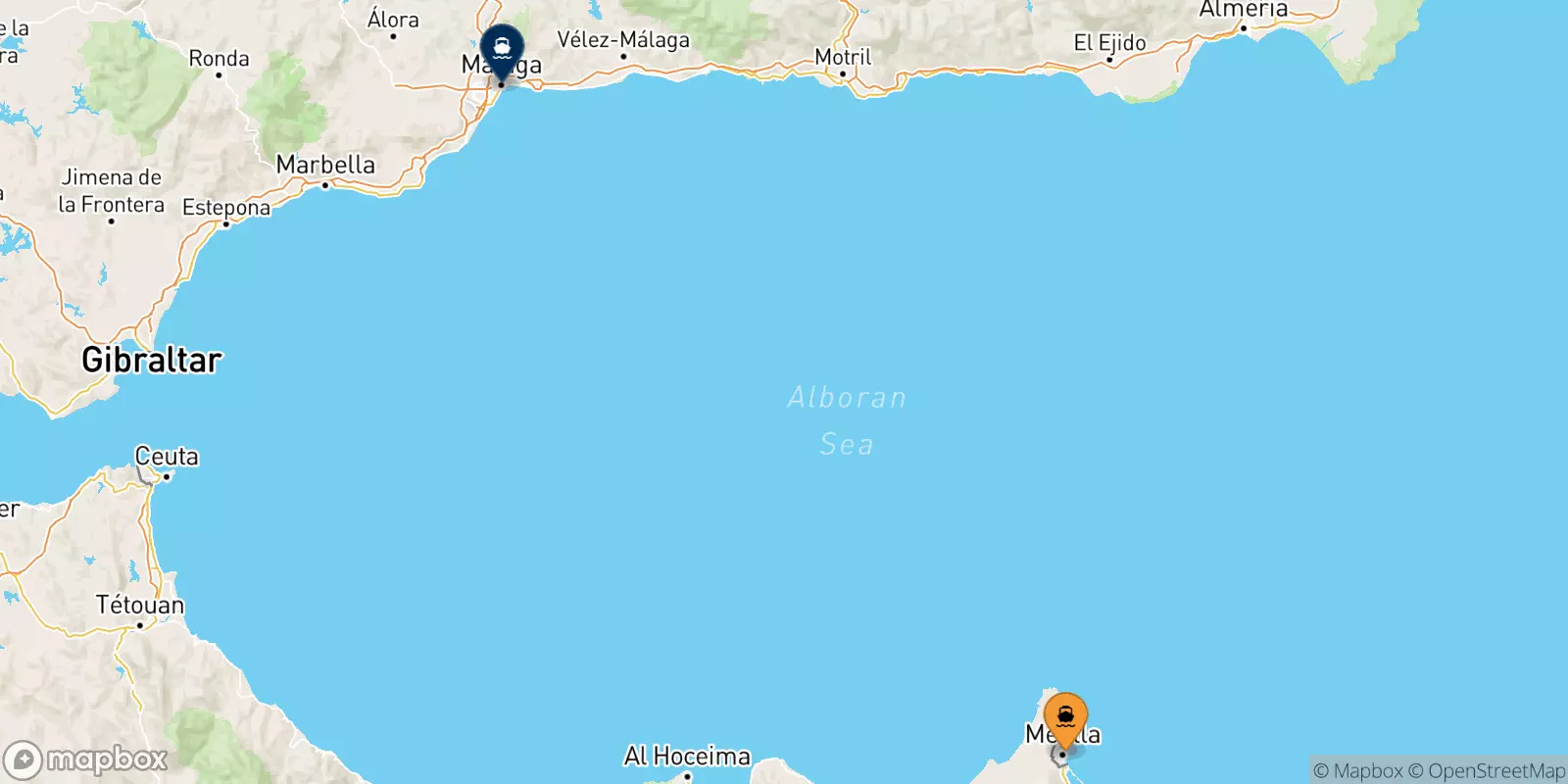 Traghetti da Melilla per Malaga