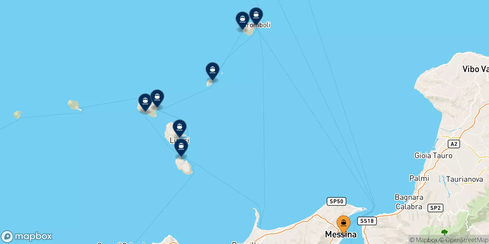 Traghetti da Messina per le Isole Eolie