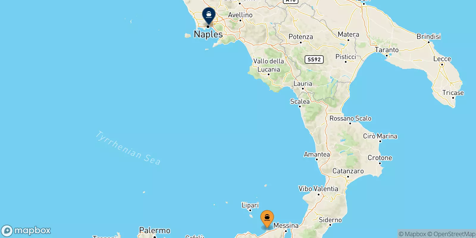 Traghetti da Milazzo per Napoli