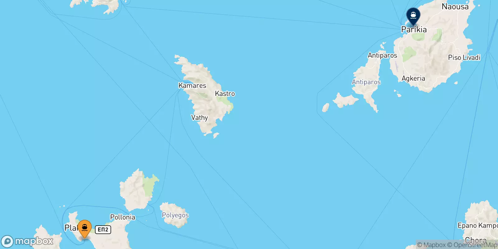 Traghetti da Milos per Paros