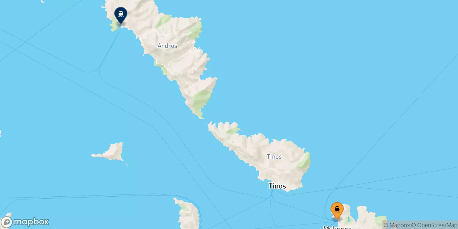 Traghetti da Mykonos per Andros