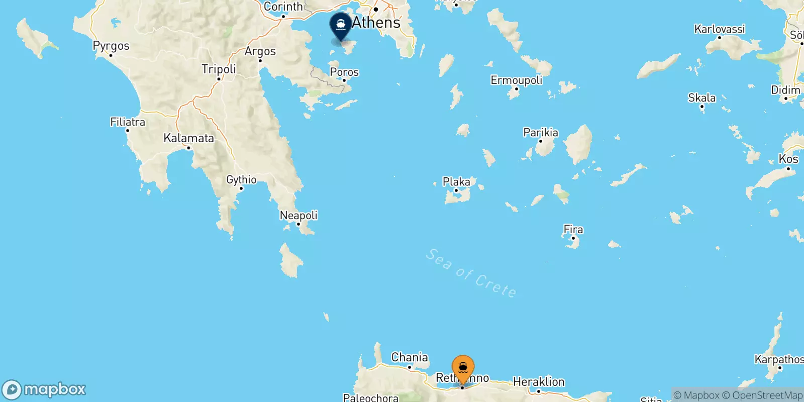 Traghetti da Myli (Agistri) per Aegina