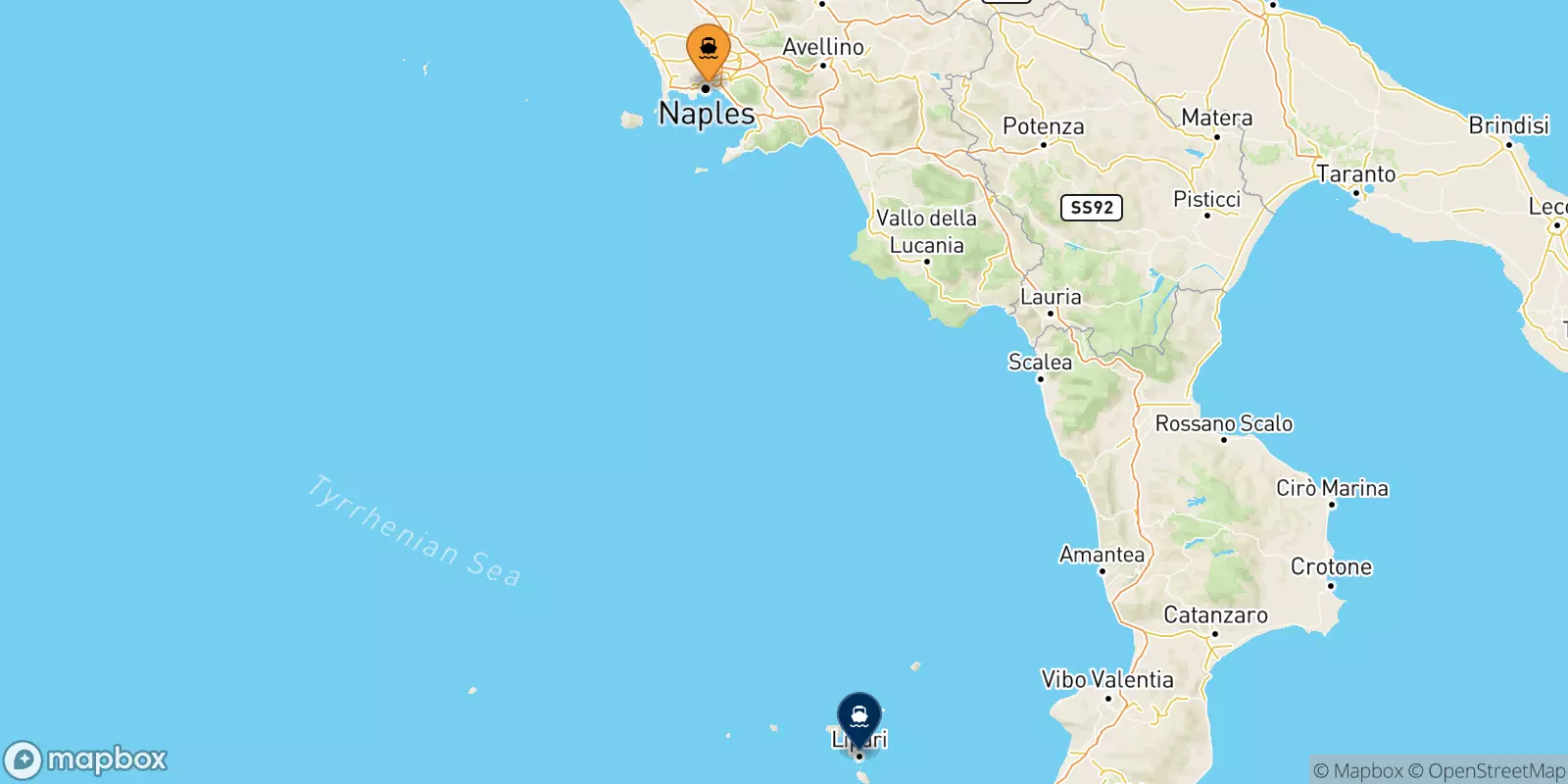 Traghetti da Napoli per Lipari