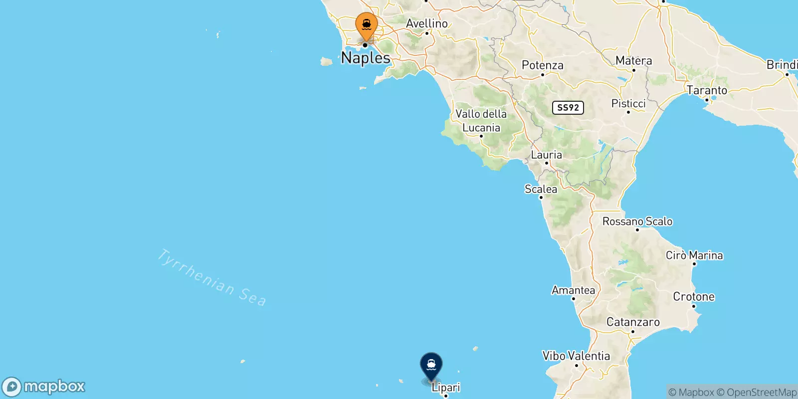 Traghetti da Napoli per Rinella (Salina)