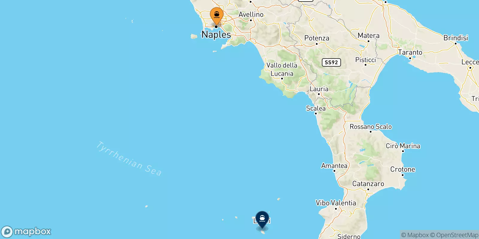 Traghetti da Napoli per Vulcano