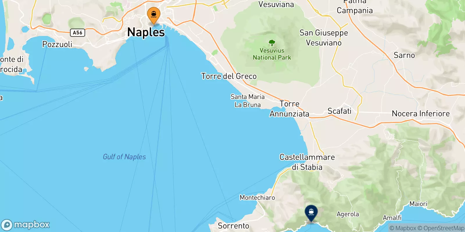 Traghetti da Napoli Beverello per Positano