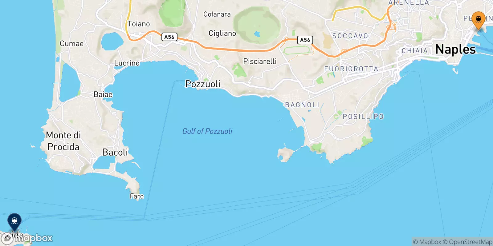 Traghetti da Napoli Beverello per Procida