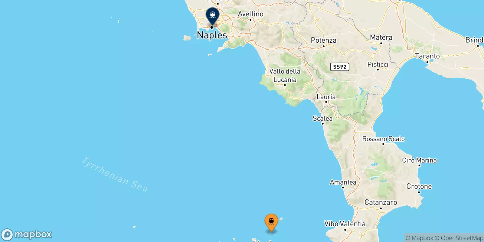 Traghetti da Panarea per Napoli