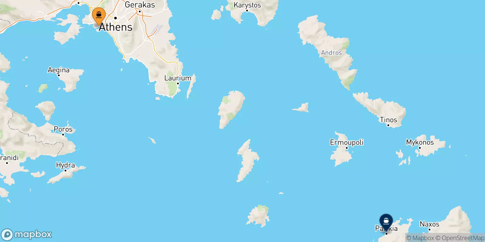 Traghetti da Pireo per Paros