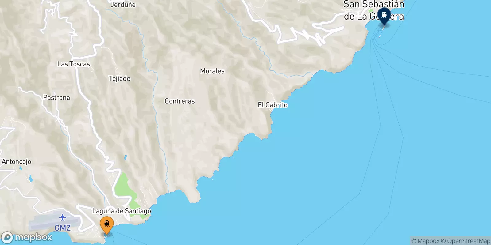 Traghetti da Playa Santiago (La Gomera) per la Spagna