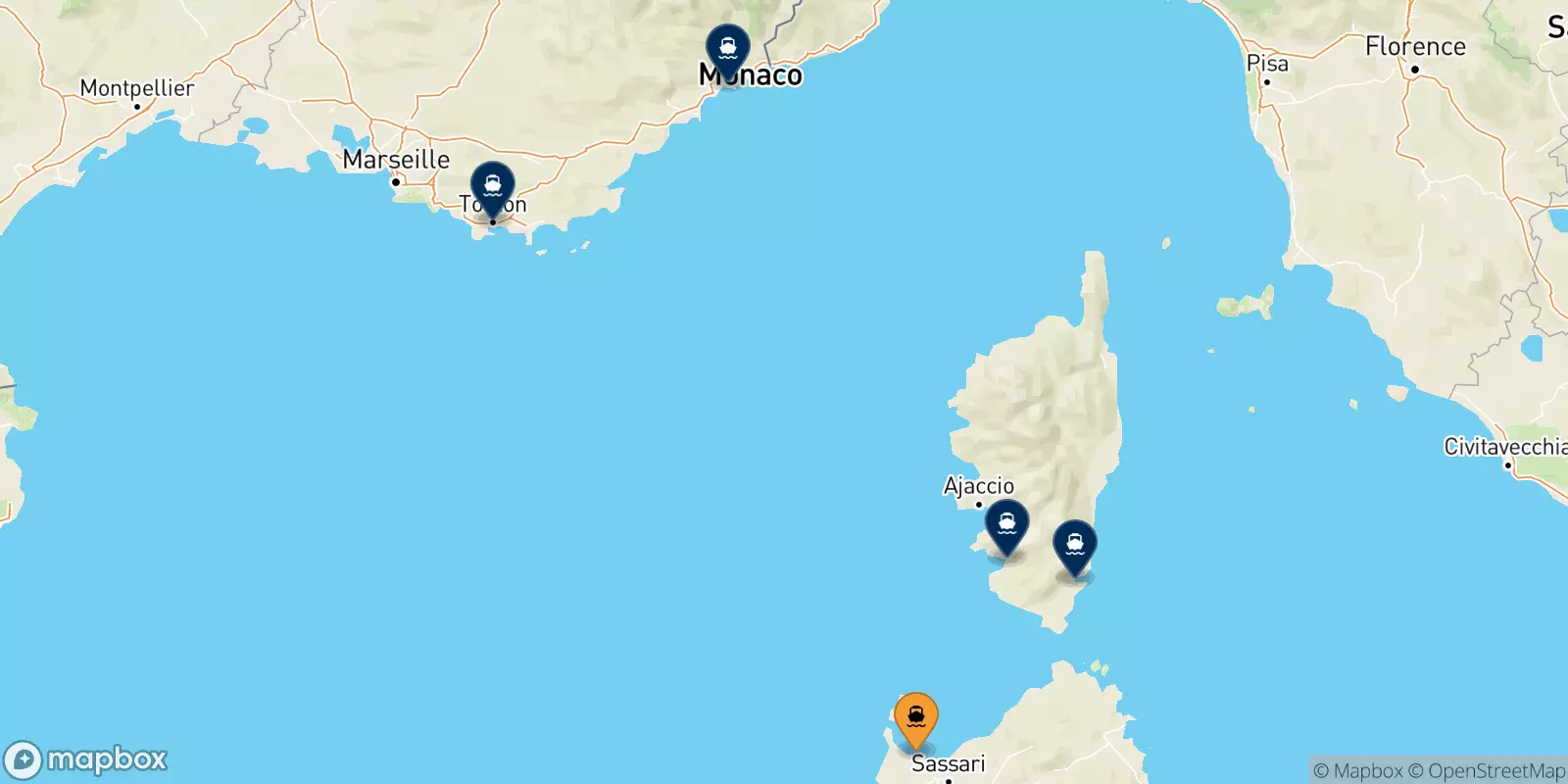 Traghetti da Porto Torres per la Francia