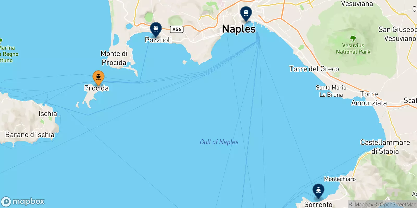 Traghetti da Procida per l'Italia