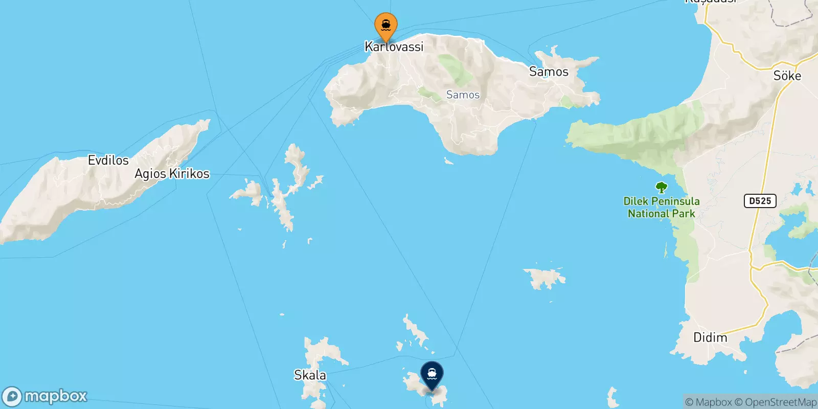 Traghetti da Pythagorio (Samos) per Lipsi