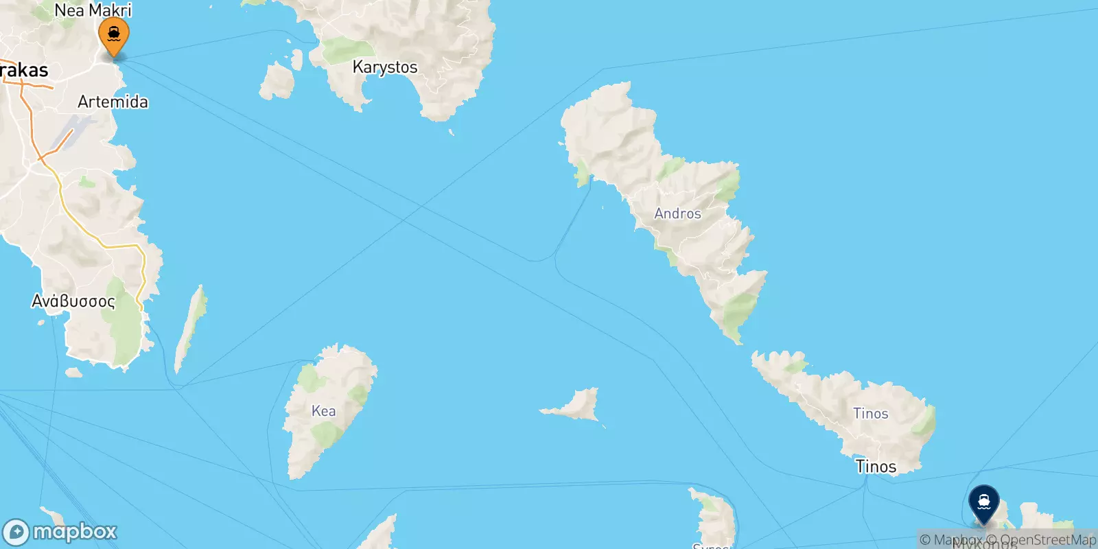 Traghetti da Rafina per Mykonos