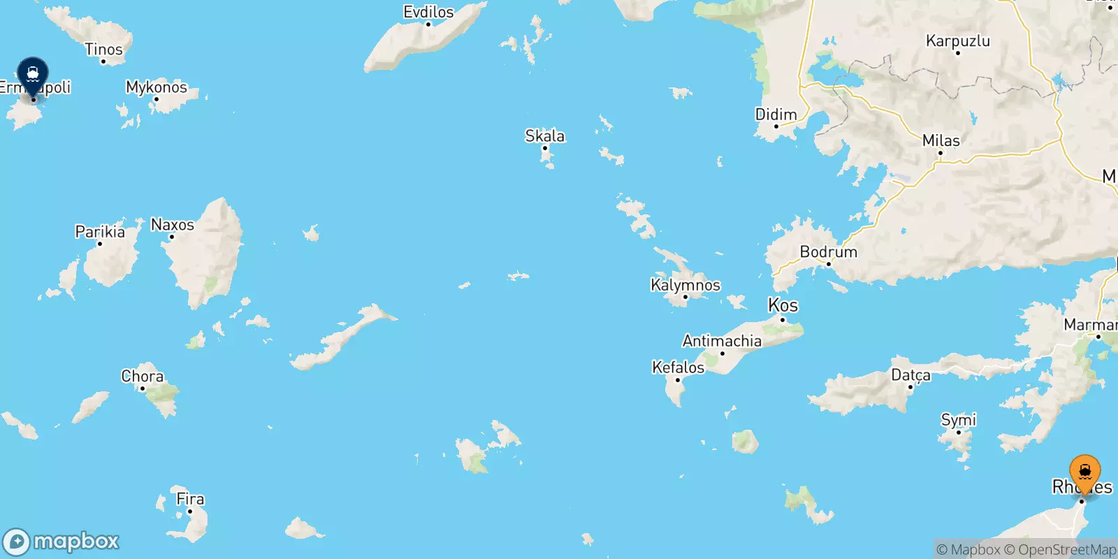 Traghetti da Rodi per Syros